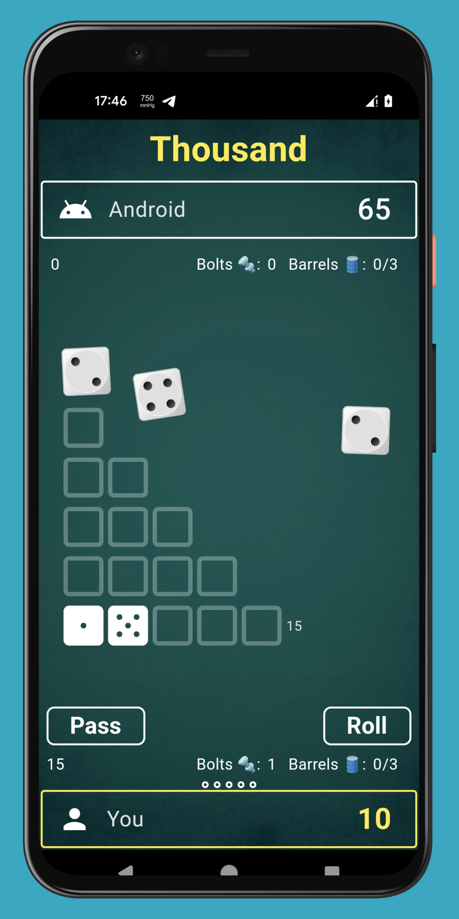 Thousand Dice – 1000 Game screenshot