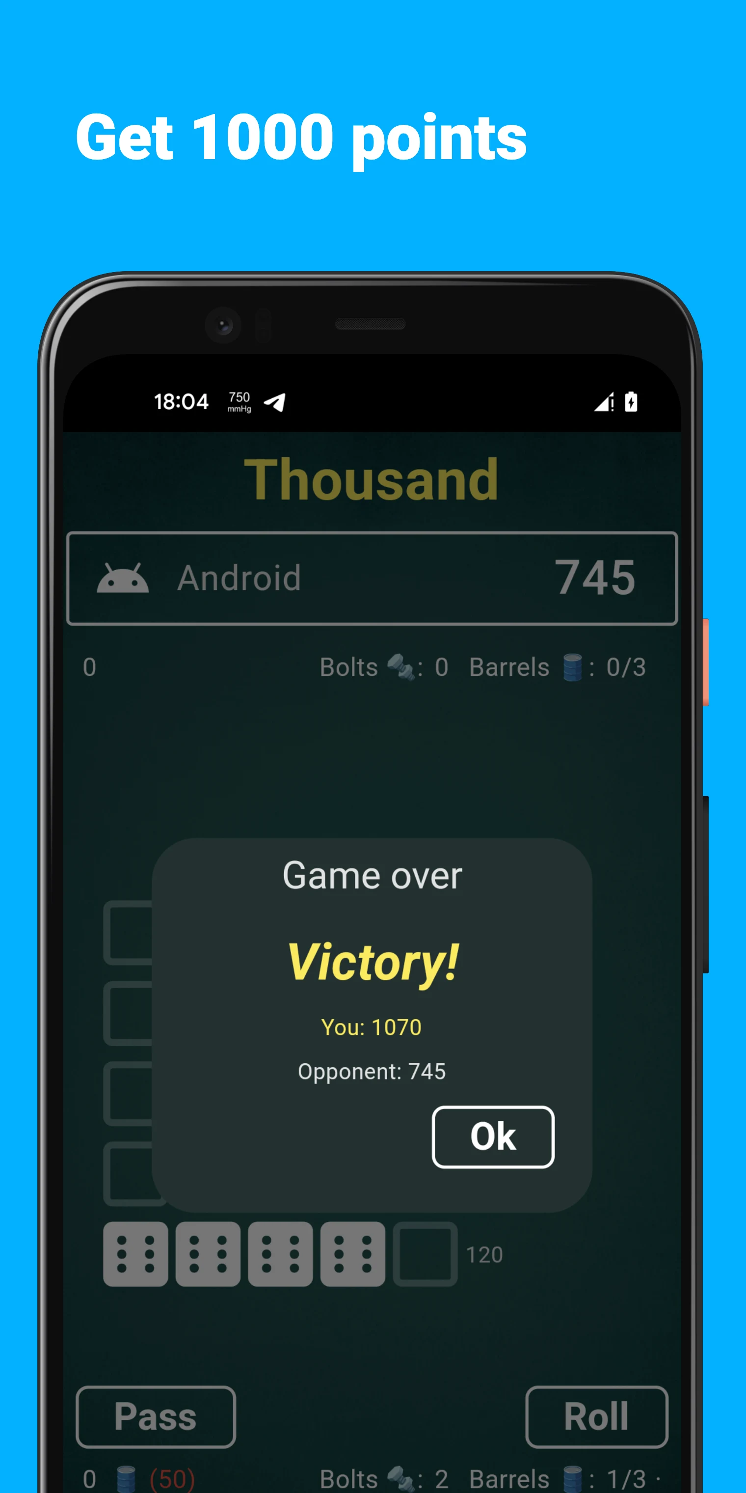 Thousand Dice – 1000 Game screenshot
